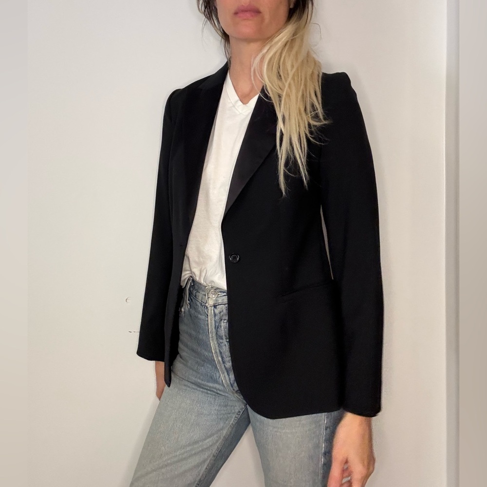 Rebecca Taylor Elegant Black Tuxedo Blazer